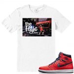 Match Jordan 1 Letterman |The Flight Show| White T shirt