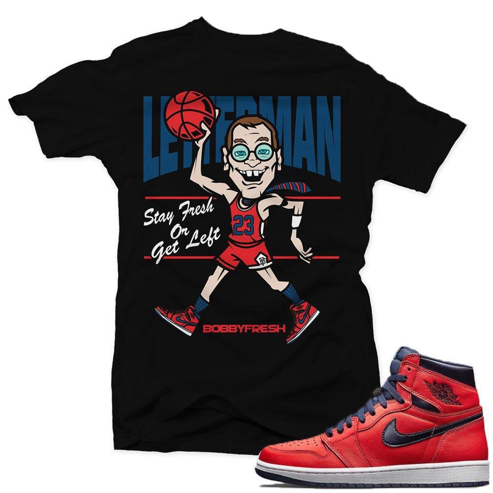 Match Jordan 1 Letterman |Letterman Fresh| Black T shirt