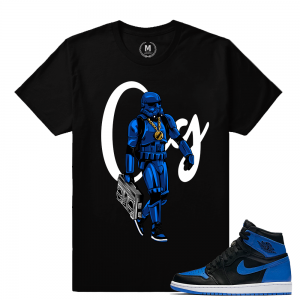 Match Jordan 1 Royal OG | OG Trooper | Black T shirt