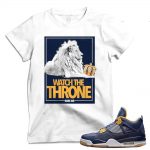 Match Dunk From Above 4s Jordan Retros | 'Watch The Throne' | White T shirt