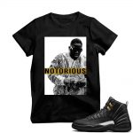 Match Air Jordan 12 The Master | 'Notorious' | Black T shirt