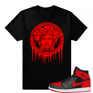 Match Banned 1s Jordan Retro | Medusa Drip | Black T shirt