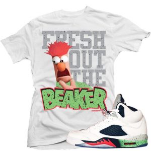 Jordan 5 Poison Green shirts to match 'In the Lab' White Sneaker Tees shirt