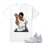 Match Air Jordan 4 Pure Money | Salt Bae 4s | White T shirt