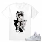 Match Air Jordan 4 Pure Money | Astro Boy x Pure Money | White T shirt