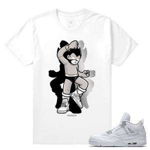 Match Air Jordan 4 Pure Money | Astro Boy x Pure Money | White T shirt