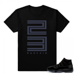 Cap and Gown 11s Rare Air 23 shirt  Black tee