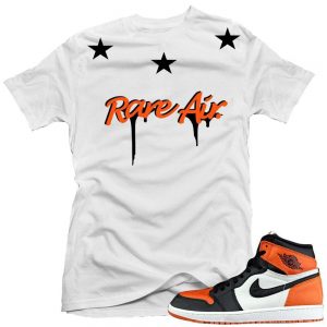 Jordan 1 Shattered Backboard shirts to match 'Rare Stars' White Sneaker Tees shirt