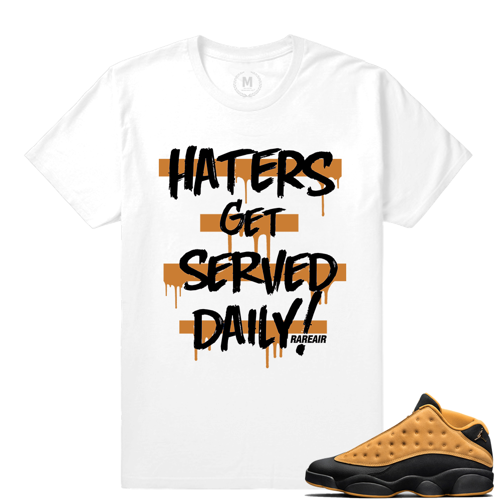 Match Air Jordan 13 Chutney | Haters Served | White T shirt