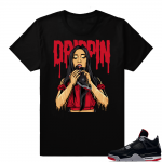 Jordan 4 Bred | Drippin | Black Shirt