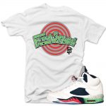 Jordan 5 Poison Green shirts to match 'Fresh Squad' White Sneaker Tees shirt