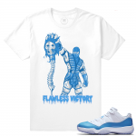 Match Jordan 11 UNC lows | Flawless Victory | White T shirt