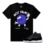 Match Jordan 11 Space Jam 2016 | GOT EM | Black T shirt