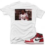 Jordan 1 Chicago shirts to match 'Black Toe' White Sneaker Tees shirt