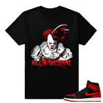 Jordan 1 FlyKnit Banned - 'IT Banned Ones' Matching Sneaker tees - Black T shirt