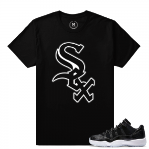 Match Air Jordan 11 Barons | SEX | Black T shirt