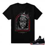 Jordan 4 Bred | Biggie Stained Glass | Black Shirt