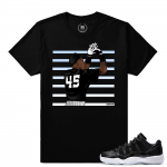 Match Air Jordan 11 Barons | Baseball MJ | Black T shirt