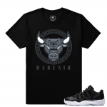 Match Air Jordan 11 Barons | Bullsace | Black T shirt