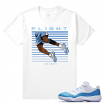 Match Jordan 11 UNC lows | Flight UNC | White T shirt