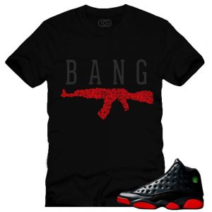 Dirty Bred 13s matching Sneaker Tees |AK ROSES shirt Black