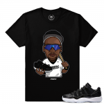 Match Air Jordan 11 Barons | MJ x Barons | Black T shirt