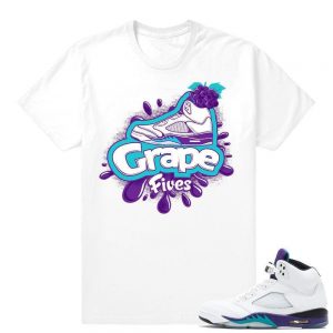 Match Grape 5s 2018 | Grape Fives Logo | White shirt