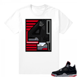 Jordan 4 Bred | Rare 4 | White Shirt