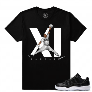 Match Air Jordan 11 Barons | Air Barons | Black T shirt