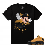 Match Air Jordan 13 Chutney | Fly Mario | Black T shirt