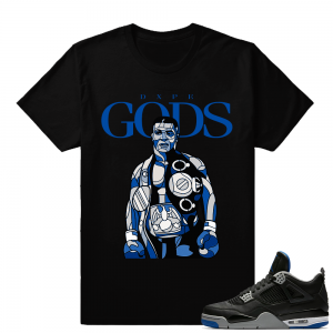 Match Air Jordan 4 Motorsport Away | Dxpe Gods Tyson | Black T shirt