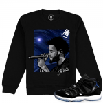 Match Jordan 11 Space Jam | Cole World | Black Crewneck Sweatshirt