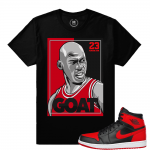 Match Banned 1s Jordan Retro | GOAT Stare | Black T shirt