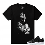 Match Air Jordan 11 Barons | Bishop | Black T shirt