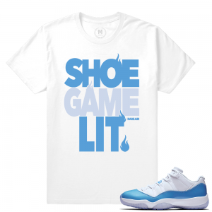 Match Jordan 11 UNC lows | Shoe Game Lit | White T shirt