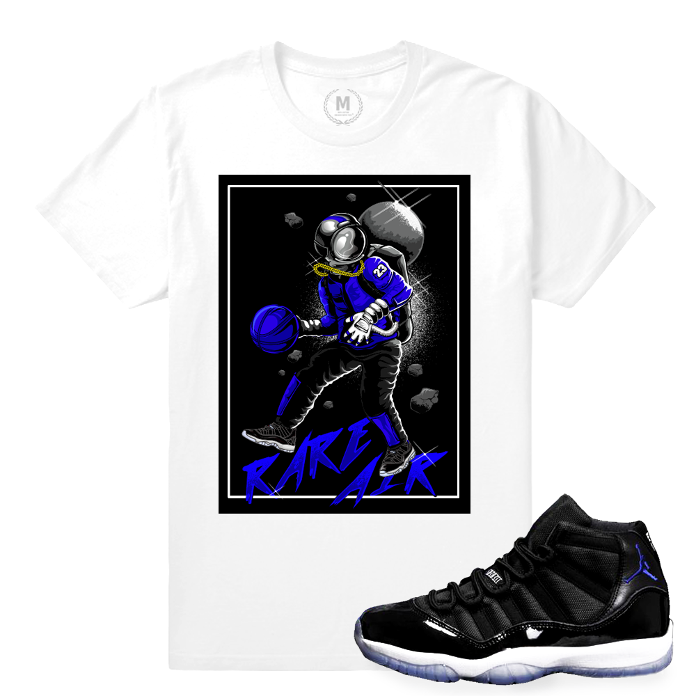 Match Jordan 11 Space Jam | Rare Air Space Jam 11s | White T shirt