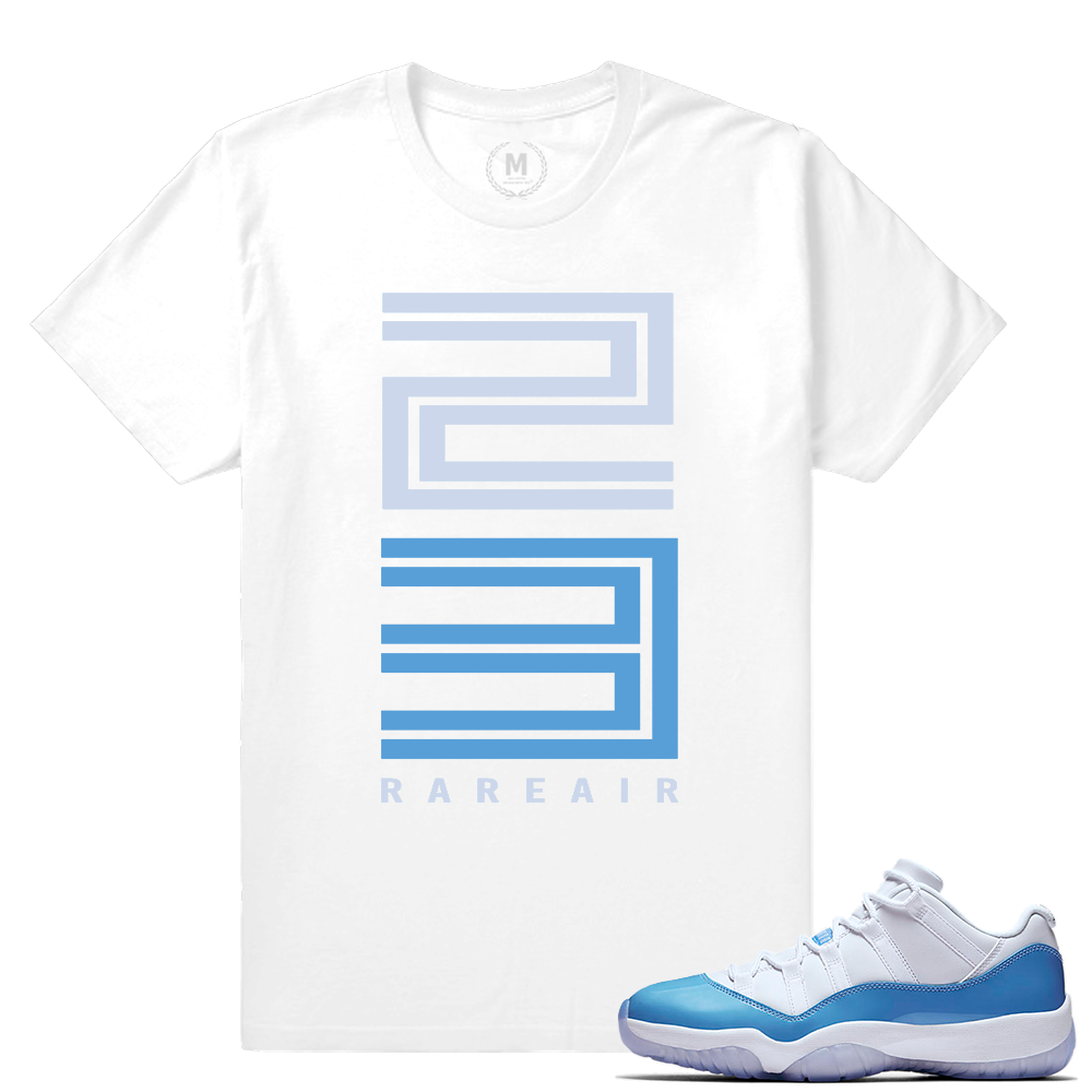 Match Jordan 11 UNC lows | 23 Rare Air | White T shirt