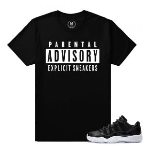 Match Air Jordan 11 Barons | Explicit Sneakers | Black T shirt