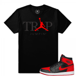 Match Banned 1s Jordan Retro | Trap Jumpin Bred | Black T shirt