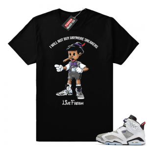 Jordan 6 Flint | Sneakerhead Pinocchio | Black Shirt