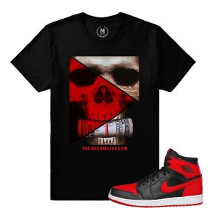 Match Banned 1s Jordan Retro | The Dream Lives On | Black T shirt