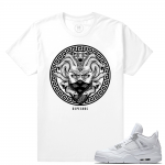 Match Air Jordan 4 Pure Money | Medusa Dxpe Gods | White T shirt