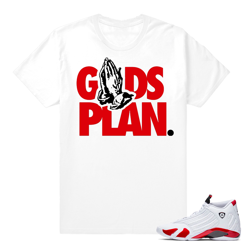 Candy Cane 14s | Gods Plan | White Shirt