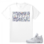 Match Air Jordan 4 Pure Money | Friends | White T shirt