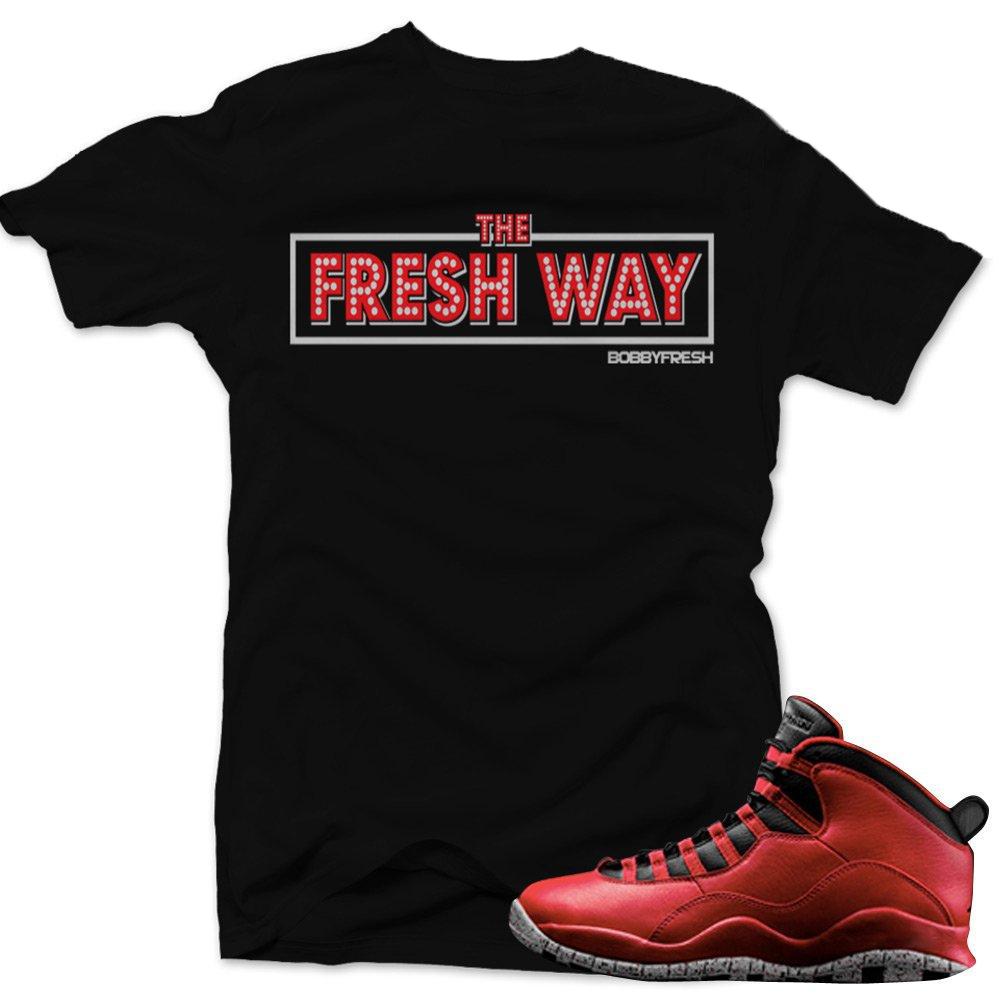 Bulls over Broadway 10s matching sneaker tees shirts |The Fresh Way Sneaker Tee BLACK | Streetwear Online