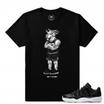 Match Air Jordan 11 Barons | Goat x Barons | Black T shirt