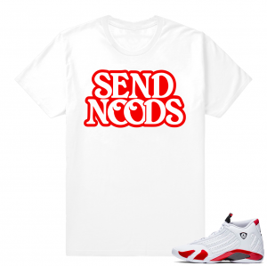 Candy Cane 14s | Send Nudes | White Shirt