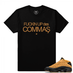 Match Air Jordan 13 Chutney | COMMAS | Black T shirt