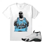 Match Jordan 14 Oxidized | Biggie Bad Boy Jersey | White T shirt