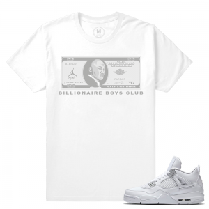 Match Air Jordan 4 Pure Money | The Billionaire Club | White T shirt